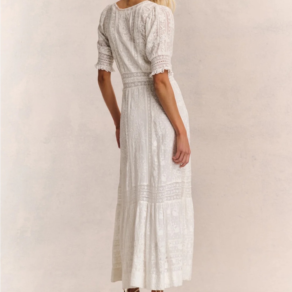 LoveShack Fancy Minka Dress NWOT - White Size 6 - Picture 5 of 5